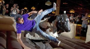No one rides the mechanical bull at the beginning of the night.